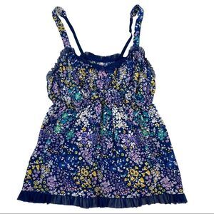 Cacique Plus Blue Floral Slip Dress Nightie Lingerie 18/20 Babydoll Tank top